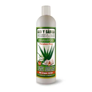 SHAMPOO AJO Y SABILA ( GARLIC & ALOE SHAMPOO), 17.0 Fl Oz, 1
