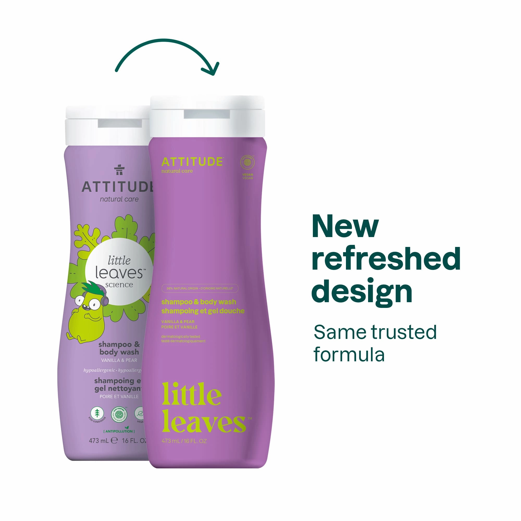 Shampoo and Body Wash 2-in-1 for kids : LITTLE LEAVES™