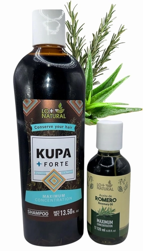 Shampoo De Romero & Sabila (Rosemary and Aloe Vera Shampoo) KUPA   FORTE 13.5 oz Organic   ACEITE DE ROMERO (Rosemary Oil) 4.05 fl oz Huichol Heritage Maximum Concentration