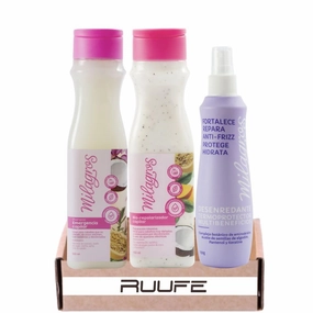 Shampoo Hair Care and Anti-Frizz (3 Pack) Emergencia Capilar Milagros Biorepolarizador