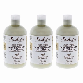 Shea Moisture 100% Virgin Coconut Oil Shampoo 13 Ounce (Pack of 3)