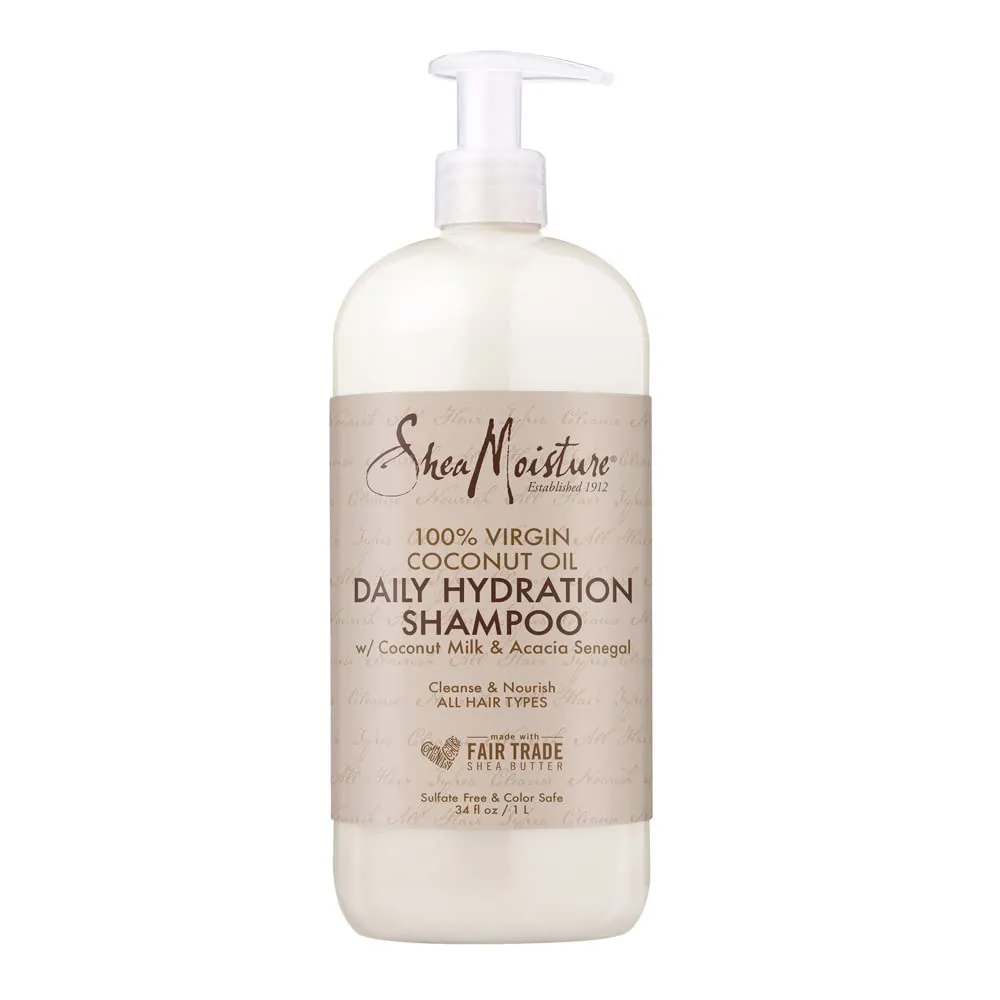 SheaMoisture 100% Virgin Coconut Oil Milk Daily Hydration, Shampoo, 34 FL OZ