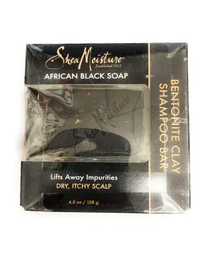 SheaMoisture African Black Soap Clay Shampoo Bar 4.5 Oz Cleanser, 4.5 Ounce