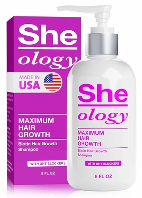 Sheology Hair Growth Shampoo for Thinning Hair for Women - Biotin, Keratin - Saw Palmetto - DHT Blockers - Reduces Hair Loss, Promotes Growth & Thickening - Made in USA by Guyology Labs