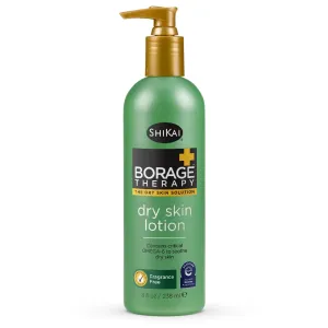 ShiKai Borage Therapy Dry Skin Lotion Body Moisturizer (8 oz) Unscented Skincare | Hydrating Lotion for Dry Hands & Body | With Oatmeal & Shea butter