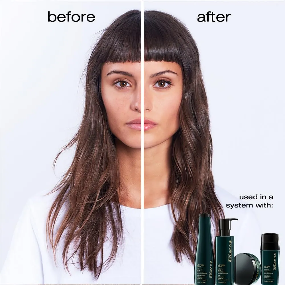 Shu Uemura Ultimate Reset Extreme Repair Shampoo - Strengthens to Reduce Breakage and Split Ends, Deeply Conditions and Nourishes, With Japanese Rice Extract