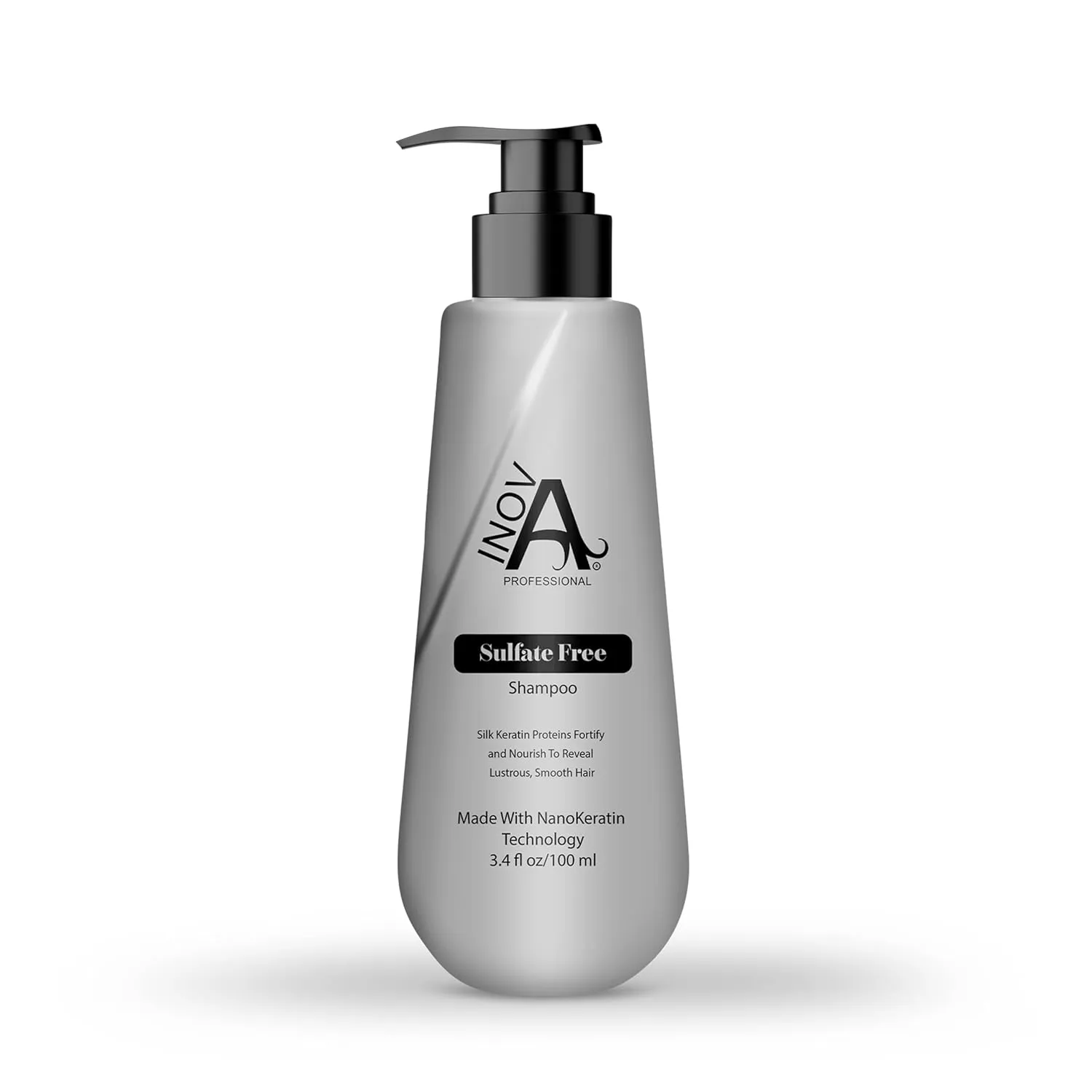 Silk Keratin Smooth Protection Sulfate-Free Shampoo (3.4 Oz), White