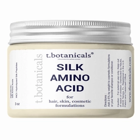 Silk Amino Acid Cosmetic Grade Hydrolyzed Silk Peptides High Water Solubility Silk Powder for Use in Hair Care Products Color Cosmetics Shampoo Conditioner Body Wash Cleaner Toner (6 oz.)