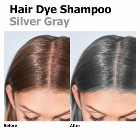 Silver Gray Hair Dye Shampoo 3 in 1, Magic Dye Colors in Minutes-Long Lasting & Easy to Use Argan Oil Herbal Hair Color Shampoo champu con tinte para canas 500ml