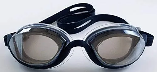 Snake & Pig Basilisk Swimming Goggles, Comfortable Fit for Adult Men Women Youth Kids Children (Black with clear metallized lens)