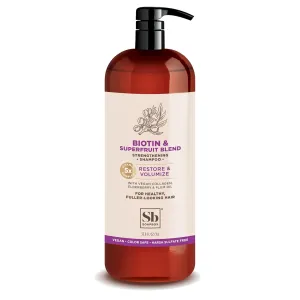 Soapbox Biotin Shampoo, Biotin & Collagen Super Fruit Shampoo for Thin, Fine, Thinning Hair | Volumizing & Repairing to Promote Hair Growth, Strength, Fullness, 1 Liter Pump Bottle
