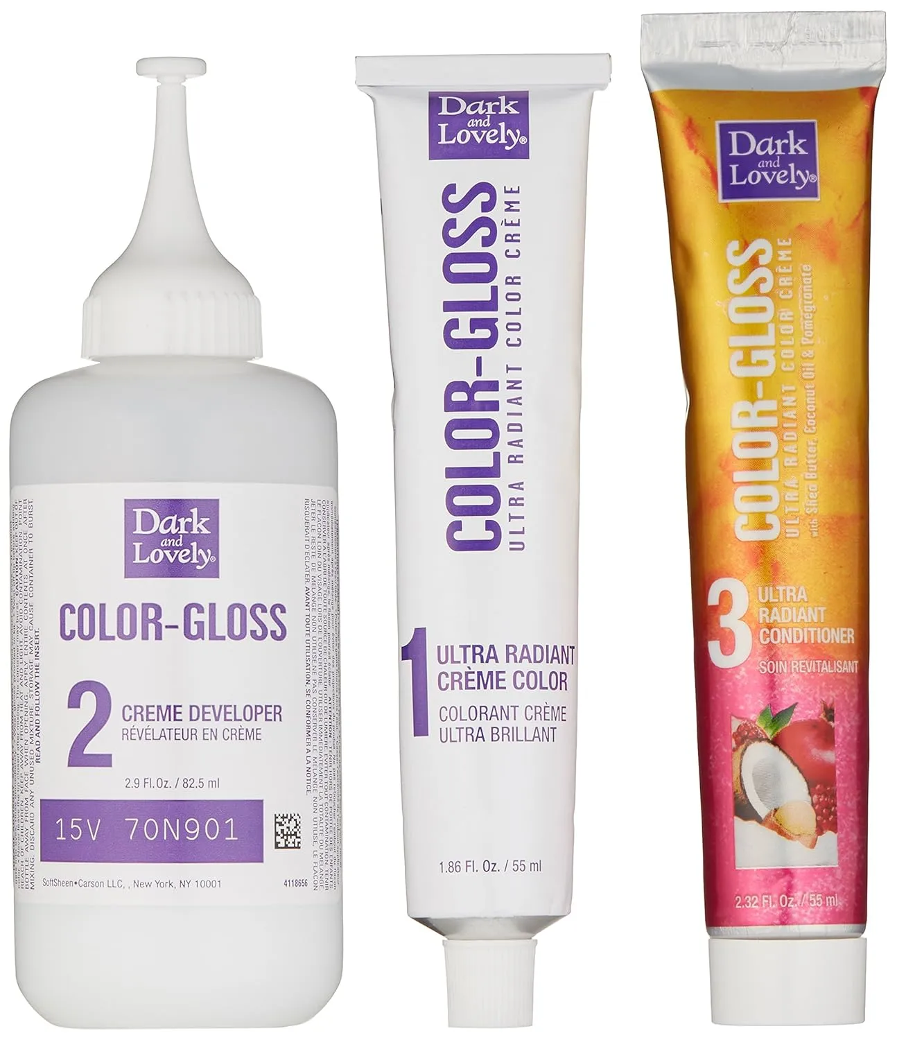 SoftSheen-Carson Dark and Lovely Color-Gloss Ultra Radiant Color Crème, Rich Black