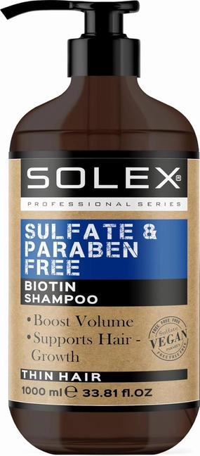 SOLEX Biotin Oil Shampoo for Hair Growth - Sulfate & Paraben Free - Volumizing Shampoo for Hair Loss - Treatment for Men & Women - Thickening Volumizing Products, (1 pack x 33.8 Fl Oz. / 1000 mL)