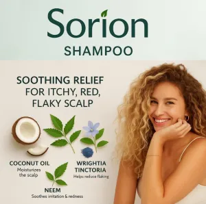Sorion Shampoo with Coconut Oil, Turmeric and Pala Indigo Essential Oils, Herbal Repair for Damaged Hair, Gently Nourishing Scalp Treatment