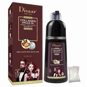 Speedy Hair Color Shampoo 100% Cover Gray White Hair Easy To Use Long Lasting 400ml/13.53fl.oz (Burgundy Red)