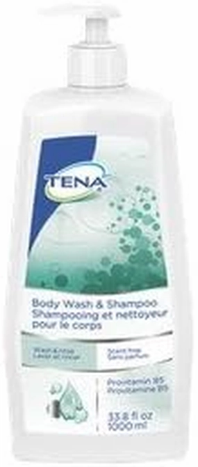 SQ64343 - Tena Body Wash and Shampoo Scent Free 33.8 fl. oz.