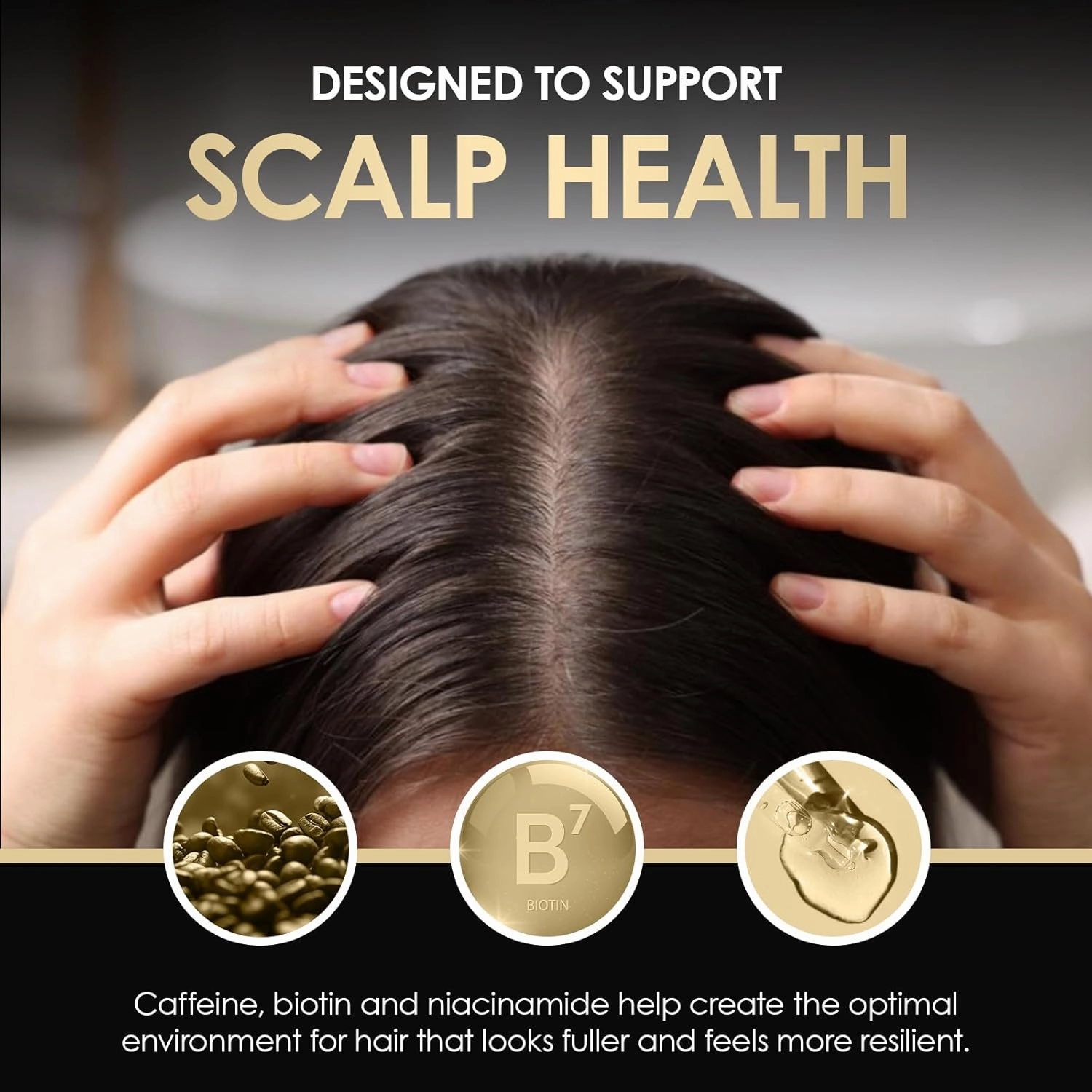 Stimulating Hair Growth Shampoo for Women | Sulphate-Free Caffeine & Biotin Formula | Encourages Fuller-Looking Hair | Supports Scalp Health | Colour-Safe & Hydrating