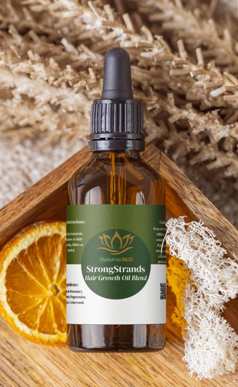 StrongStrands Hair Growth Oil Blend – Natural Essential Oil Treatment with Castor, Lavender, Peppermint, Cedarwood, Rosemary & Thyme – Boosts Hair Growth, Strengthens Roots & Nourishes Scalp