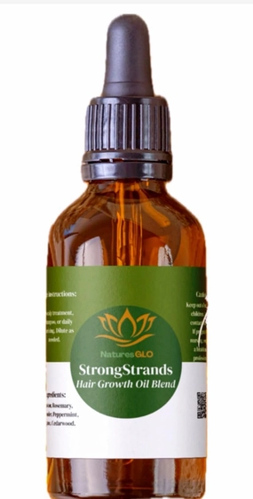 StrongStrands Hair Growth Oil Blend – Natural Essential Oil Treatment with Castor, Lavender, Peppermint, Cedarwood, Rosemary & Thyme – Boosts Hair Growth, Strengthens Roots & Nourishes Scalp