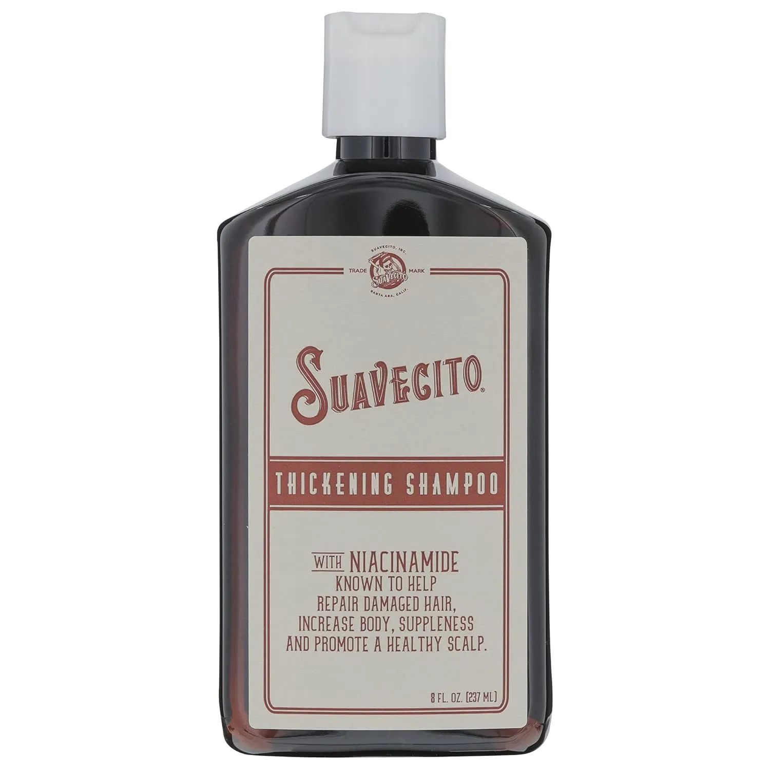 Suavecito Hair Thickening Shampoo With Niacinamide For Thinning Hair - Vitamin B3 Shampoo Repairs Damaged Hair, Improves Health And Fights Hair Loss