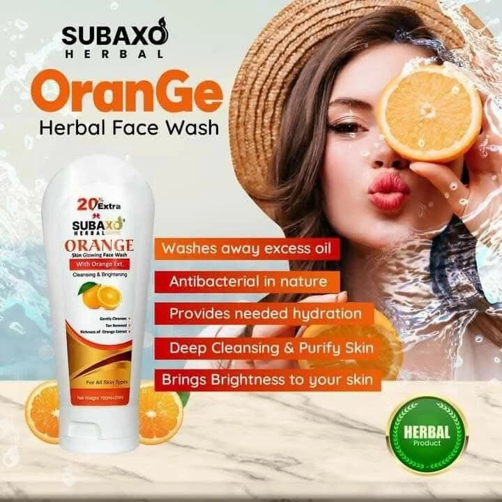 Subaxo Herbal Apple Cider Vinegar Shampoo, Hair Fall Control Shampoo (200 ml) and Orange Herbal Face Wash(120 ml) Combo