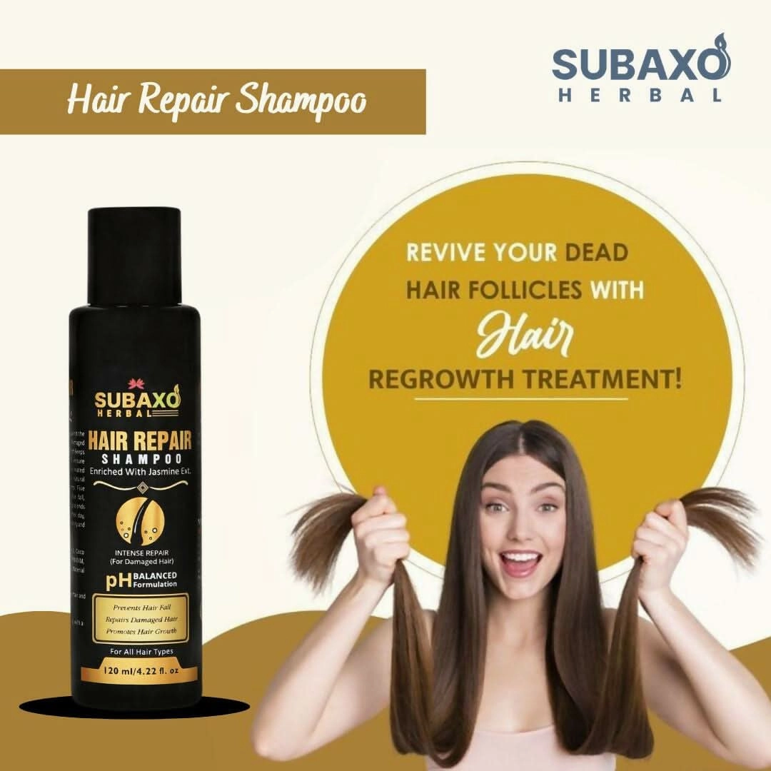 SUBAXO Herbal Hair Repair Shampoo , Anti hair Fall Shampoo(120 ml) and Neem AloeVera Face Wash, Neem Face wash, Anti Acne facewash (200ml) Combo