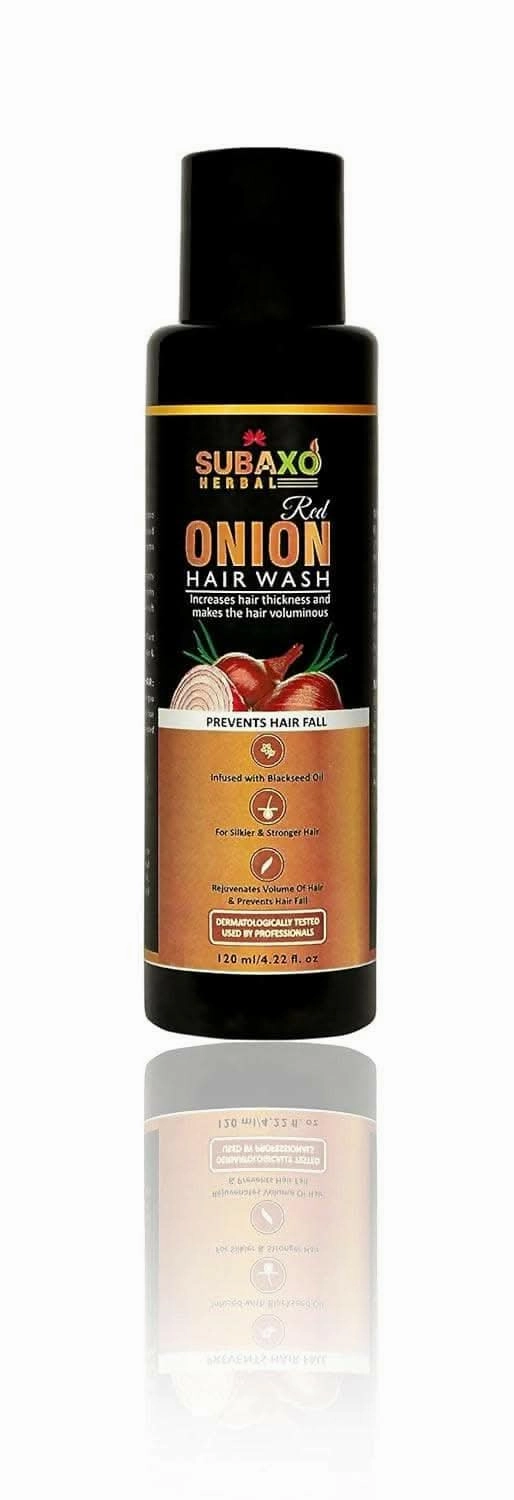 SUBAXO Red Onion Shampoo, Hair Wash, Herbal Shampoo (120ml) and Neem AloeVera Face Wash, Anti Pimples Face wash (200ml) Combo Pack