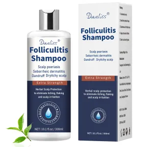 Sulfate Free - Anti Fungal Folliculitis Treatment Shampoo With Formula for Prone to Folliculitis,Seborrheic Dermatitis,For Normal to Oily Scalp Relieves Itchy & Dry Scalp, Dandruff - 10.1 Oz