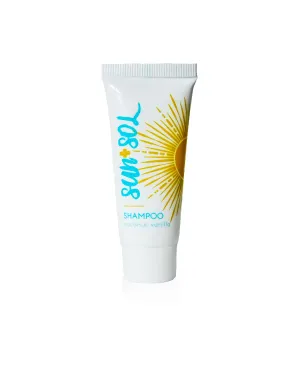 Sun   Sol Bulk Cleansing Shampoo With Warm Coconut & Vanilla Fragrances, Travel Size Toiletries, Mini Hotel Amenities, 0.7 oz, 50 Count