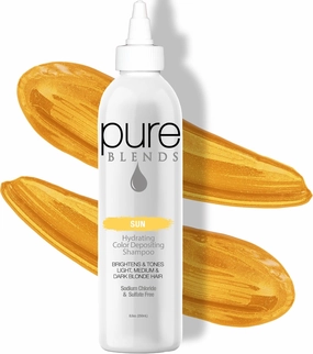 Sun Hydrating Color Depositing Shampoo - Brighten & Tone Faded Hair with Semi-Permanent Dye, Prevents Fade & Extends Color Service for Treated Hair 8.5 Oz.