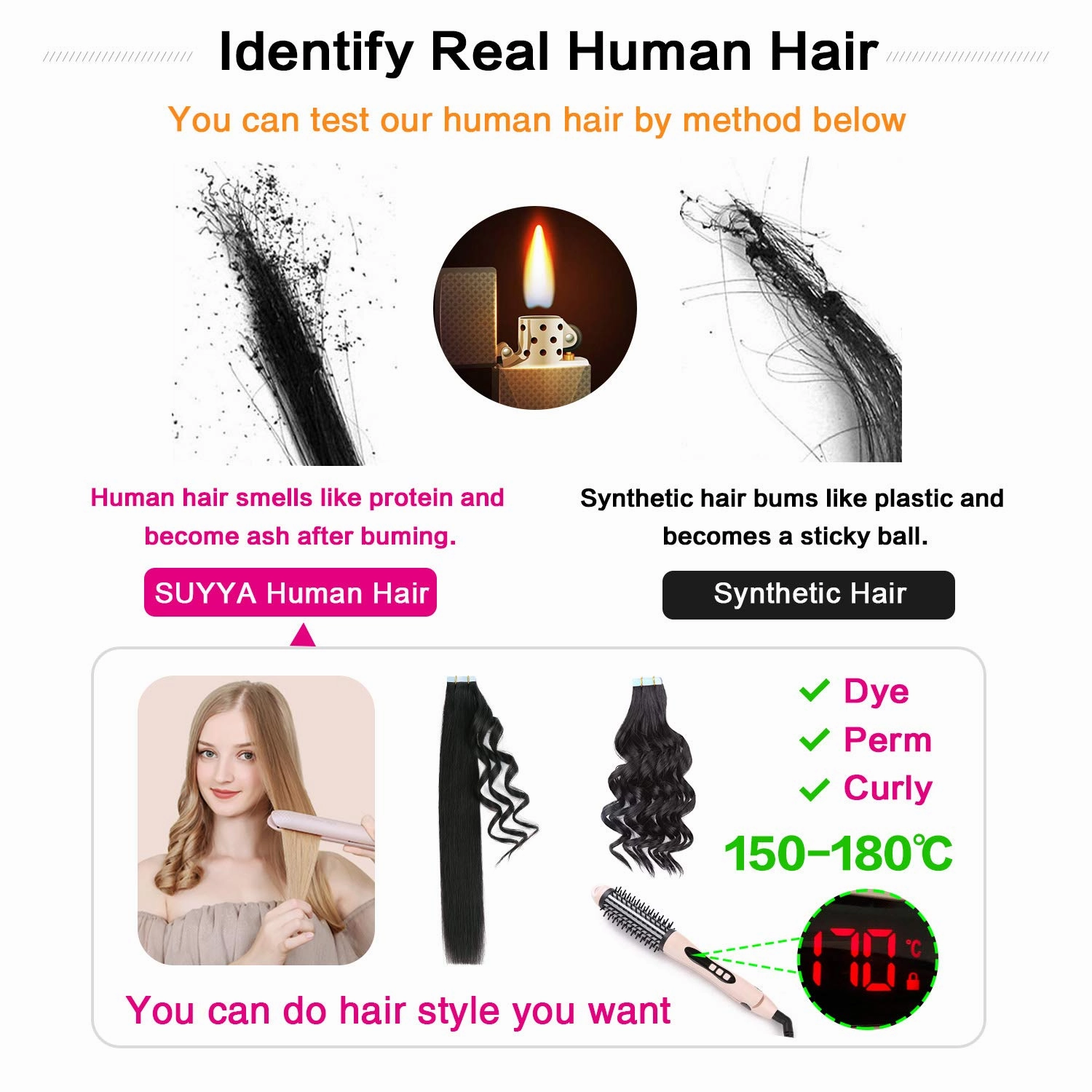 SUYYA Tape in Hair Extensions 100% Remy Human Hair 20 inches 20pcs 50g/pack Straight Seamless Skin Weft Tape in Human Hair Extensions(20Inch #8 Light Brown)