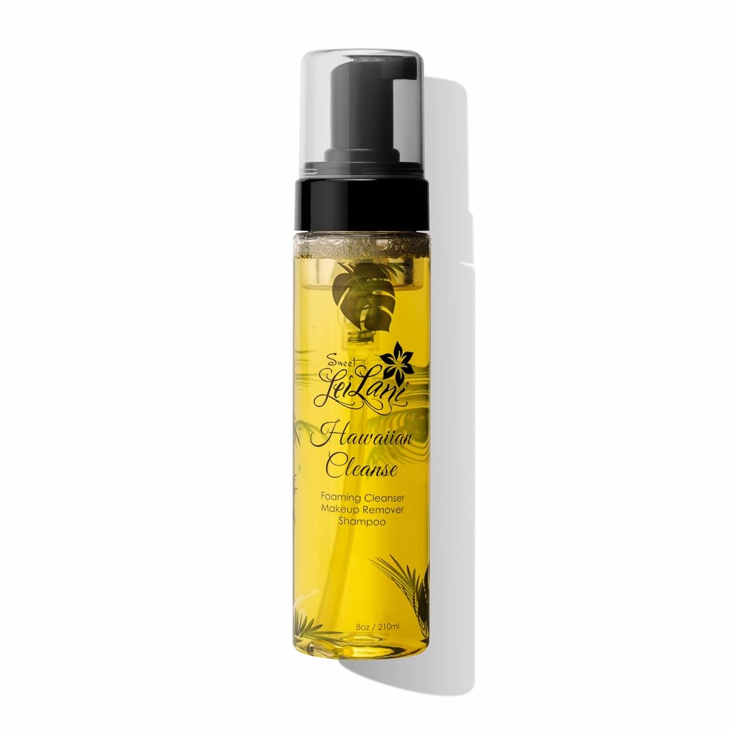 Sweet LeiLani Hawaiian Hydrating Foaming Facial Cleanser, Body Wash, Makeup Remover, Shampoo, Makeup Brush Cleaner | Multi Purpose Cleanser