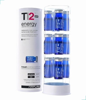 T2 Hair Loss Leave In Vials for Weak and Fine Hair - Natural Hair Growth Oil Scalp Treatment for Women and Men - Intensive Root Strengthening Treatment with Peppermint, Rosemary
