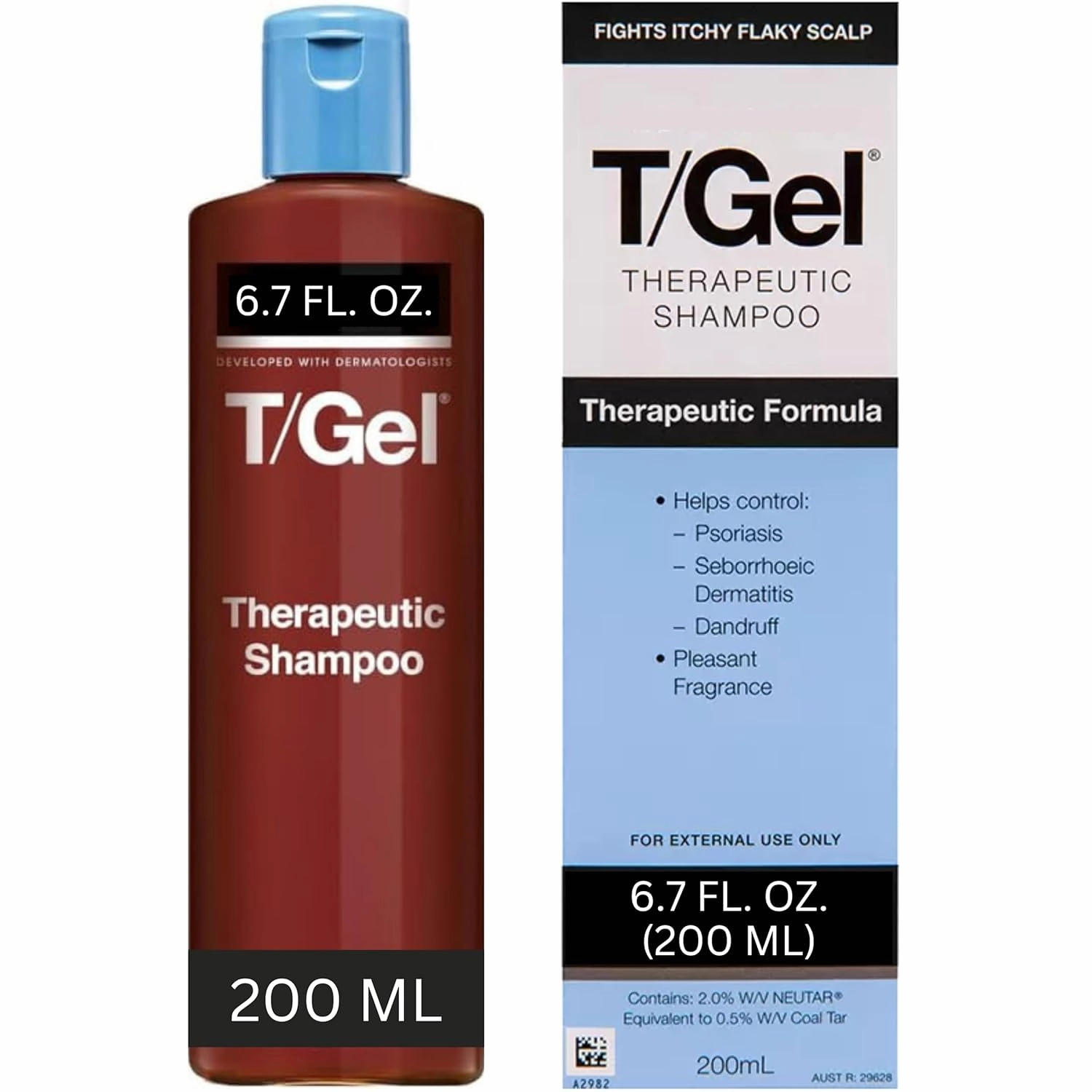 T/Gel Therapeutic Anti-Dandruff Shampoo 6.7 Fl Oz - Therapeutic Formula