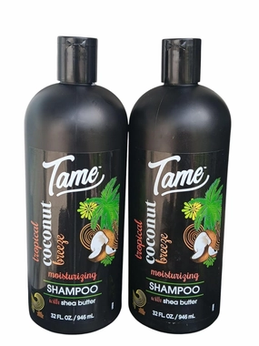 Tame Coconut Tropical Breeze moisturizing Shampoo with shea Butter (Pack of 2)