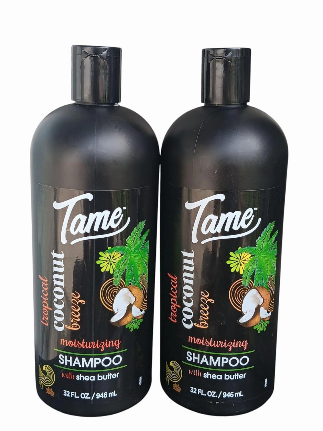 Tame Coconut Tropical Breeze moisturizing Shampoo with shea Butter (Pack of 2)