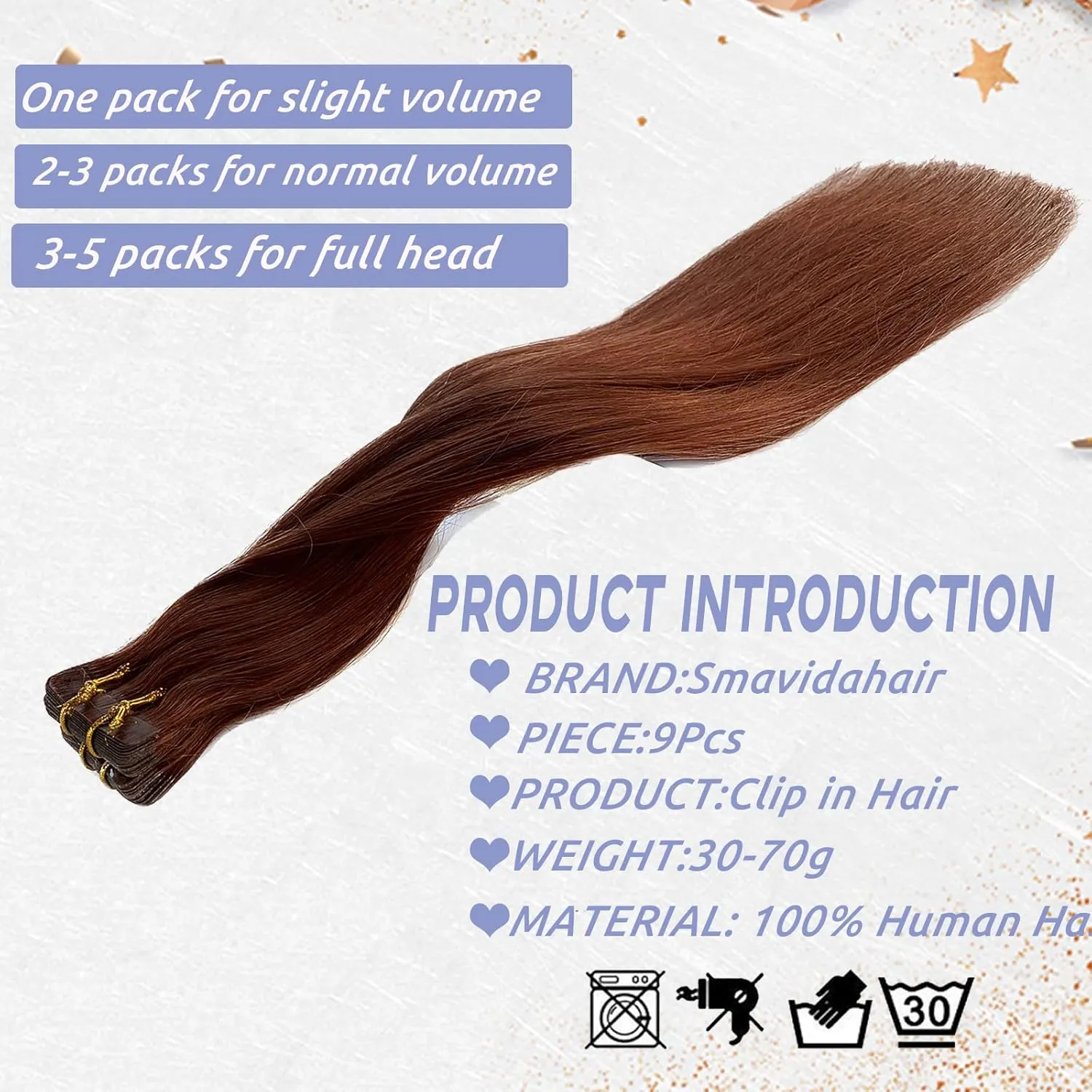 Tape in Hair Extensions Human Hair #33 Dark Auburn Seamless Skin Weft Tape in Hair Straight Real Hair Extensions Tape on 20PCS/30G Invisible Hair Extensions 16Inch Tape Glue in Extensions