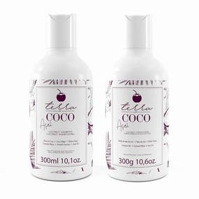 Terra Coco Açai Home Care Purple Toning Shampoo & Conditioner | Vegan | Moisturizing and Nourishing Line for Bleached Depigmented Hair