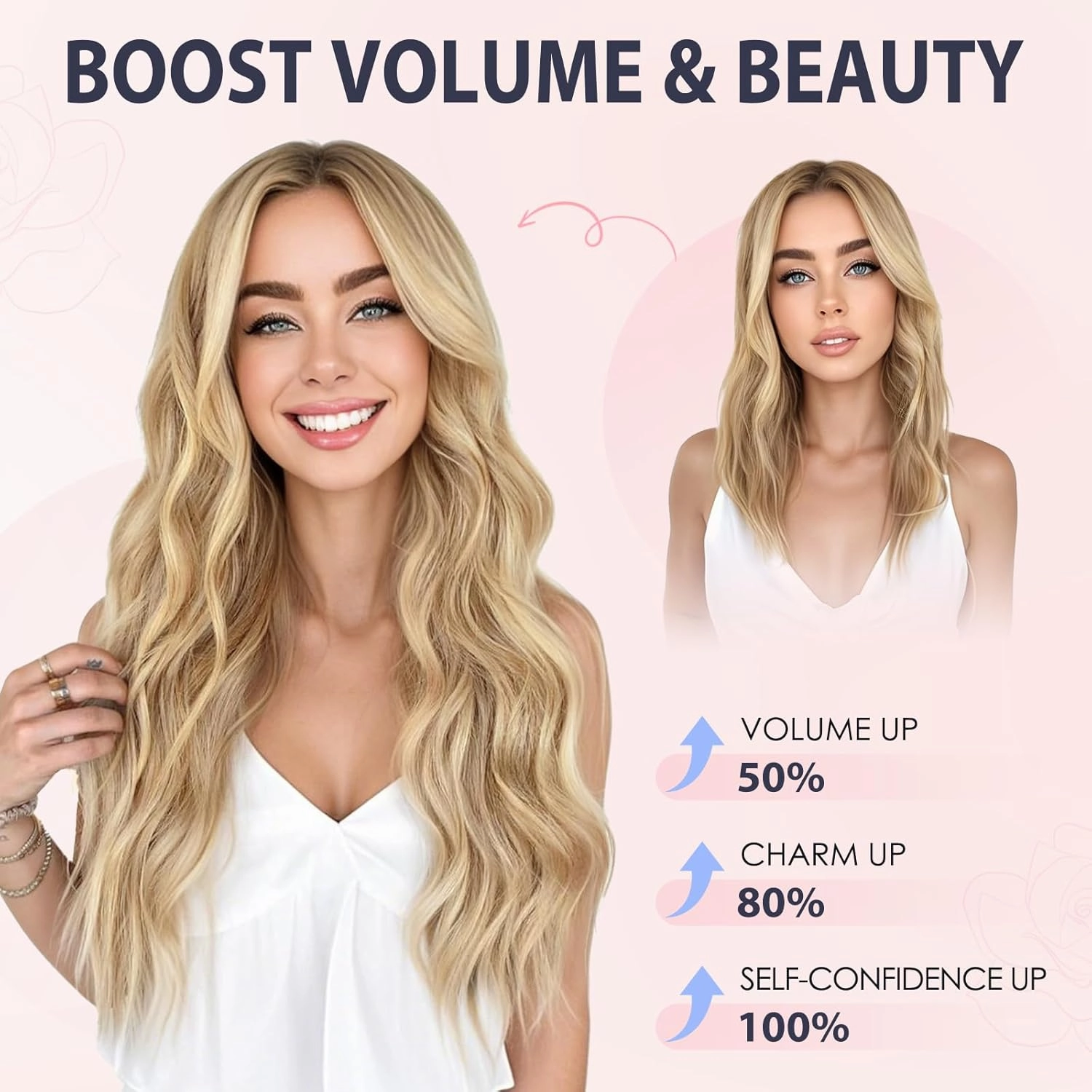 TESS Human Hair Halo Extensions 100% Remy Hair 16 Inch Straight Adjustable Invisible Wire Easy to Use Clip in, Dark Linen