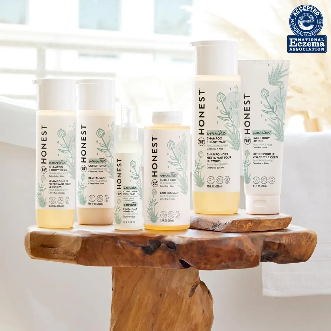 The Honest Company 2-in-1 Cleansing Shampoo   Body Wash for Sensitive Skin | Gentle for Baby | Naturally Derived, Tear-free, Hypoallergenic | Fragrance Free, 18 fl oz
