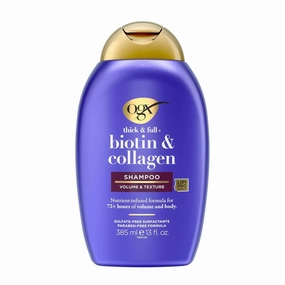 Thick & Full   Biotin & Collagen Volumizing Shampoo, Nutrient-Infused Hair Shampoo with Vitamin B7 Biotin Gives Hair Volume & Body for 72  Hours, Sulfate-Free Surfactants, 13 Fl. Oz