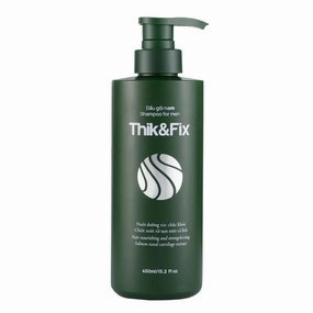 Thik&Fix Hair Growth Shampoo for Men, Improves Volume, Strength & Texture, Hydrates & Nourishes Scalp, Formulated for Thinning, Damaged or Gray Hair (15.2 oz)