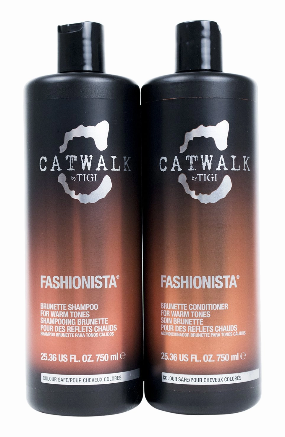 TIGI Catwalk Shampoo and Conditioner, Fashionista Brunette, 25.36 Fluid Ounce, White