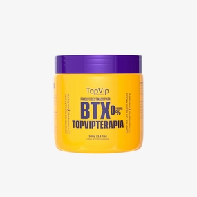 Top Vip Cosmetic Btx Fioterapia B-tox Hair Treatment 500 g / 16.9 oz – Formaldehyde-Free Brazilian Protein Mask, Volume Reduction, Anti-Frizz & Keratin Smoothing