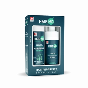 Transplant Hair Repair Set (100 ml Shampoo   100 ml Moisturizing Foam), Rich in Biotin, Keratin, Saw Palmetto - for All Hair Types