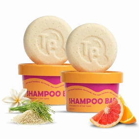 Tree Bottle Shampoo Bar - Nourishing Citrus Essential Oils for All Hair Types - Organic & Plastic-Free Solid Shampoo Bar - Gentle Cleanse & Frizz Control - Cruelty-Free Formula - 4.5 oz (Pack of 2)