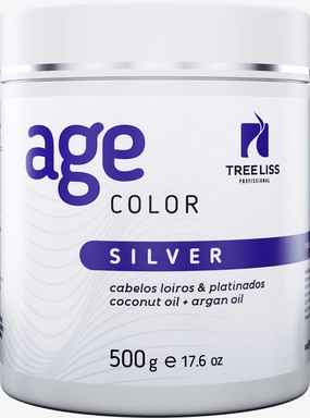 Tree Liss Matizador Silver Age Color 500g Platinum effect Tinting Hair Mask Toner remove yellow tones