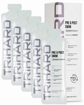 TRIHARD Travel Size Pre & Post Swim Conditioner | TSA-Approved Mini Conditioner | Hard Chlorine & Hard Water Defense, Color-Safe & Vegan Haircare