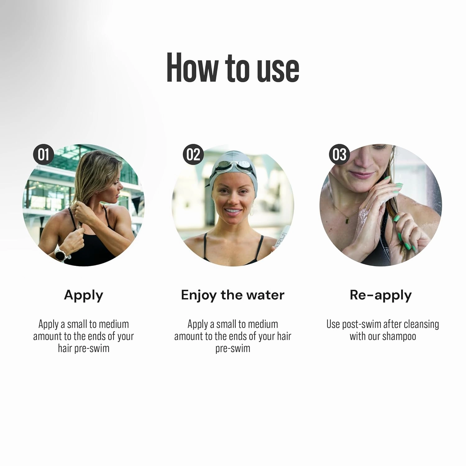 TRIHARD Travel Size Pre & Post Swim Conditioner | TSA-Approved Mini Conditioner | Hard Chlorine & Hard Water Defense, Color-Safe & Vegan Haircare