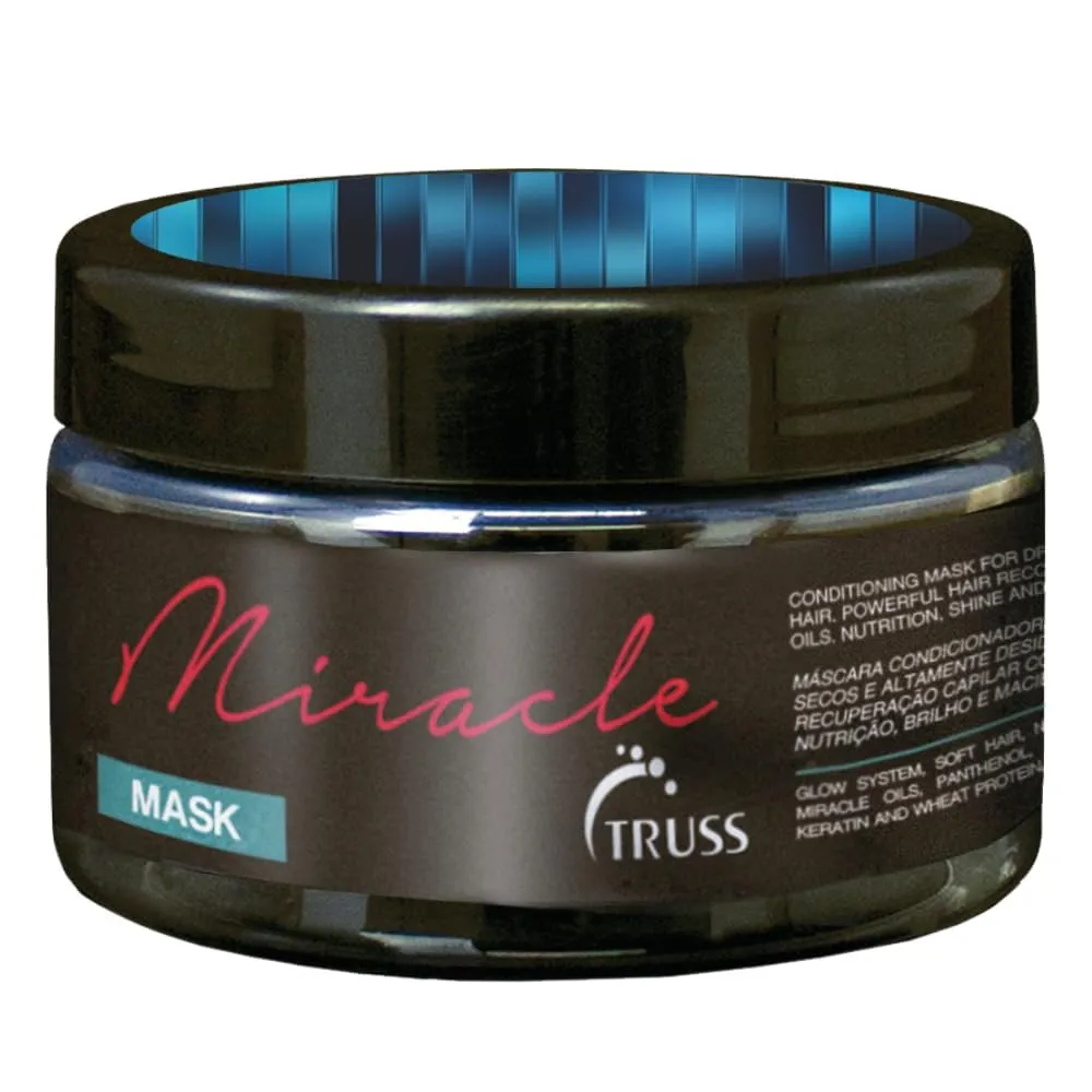 TRUSS Miracle Hair Mask - Hair Care for Women & Men Formulated with Blend of Oils & Nano Repair Technology - Hydrating, Detangling & Nourishing Conditioning Treatment for Damaged Strands (8.8 oz)